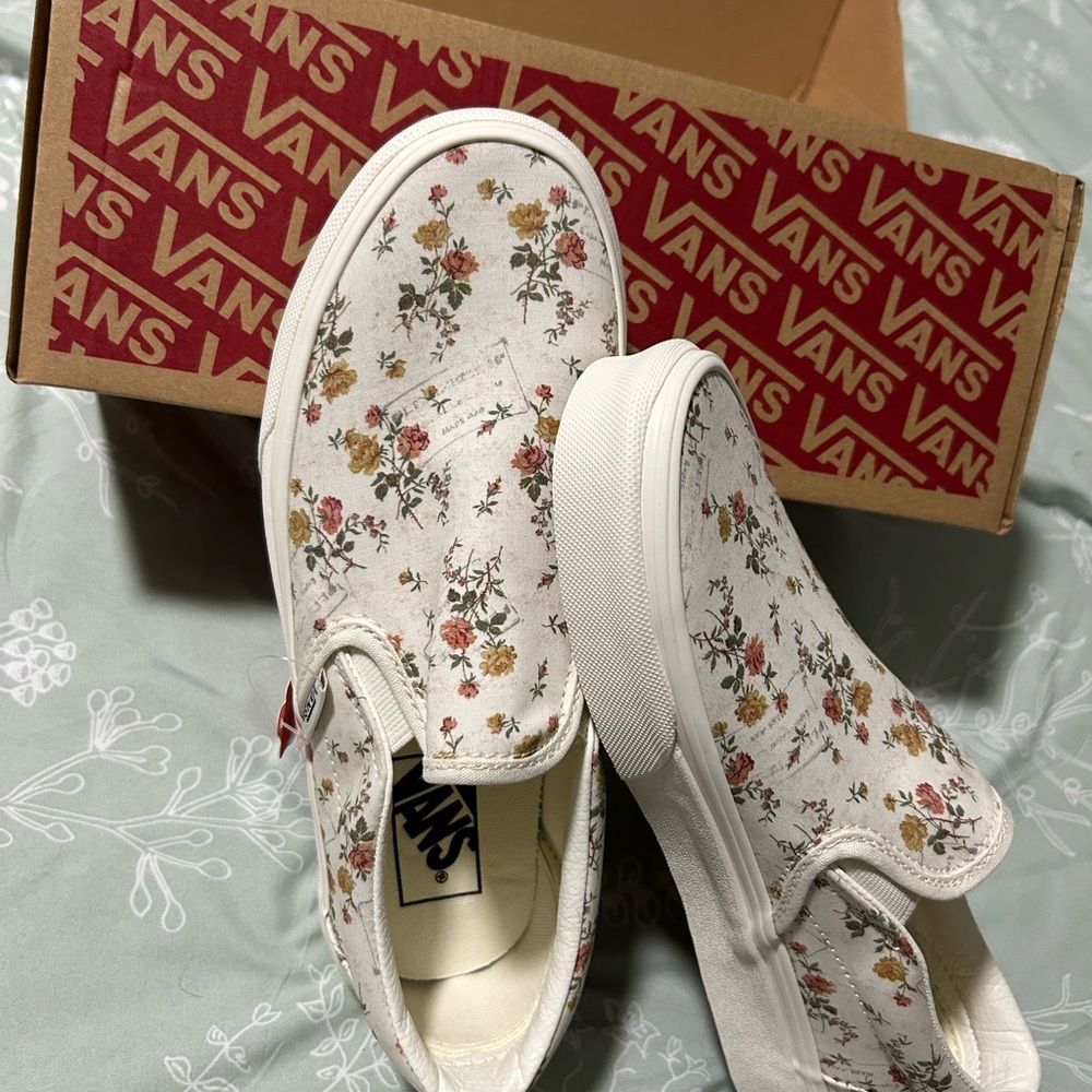 Vans Floral Slip-On Sneakers